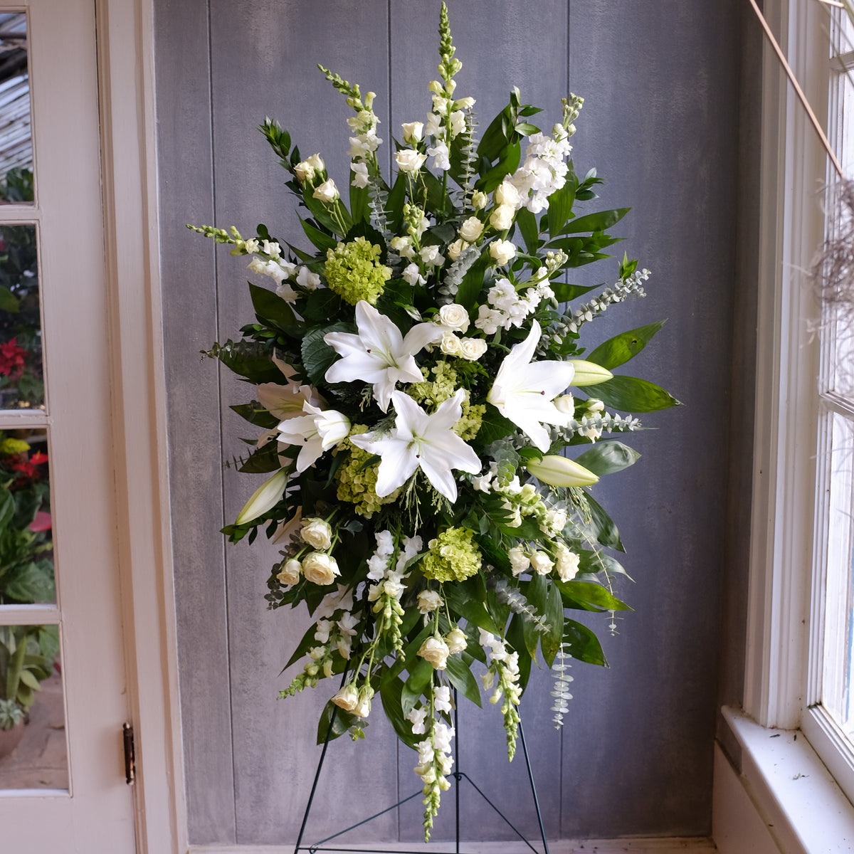 All White Easel - Gidas Flowers
