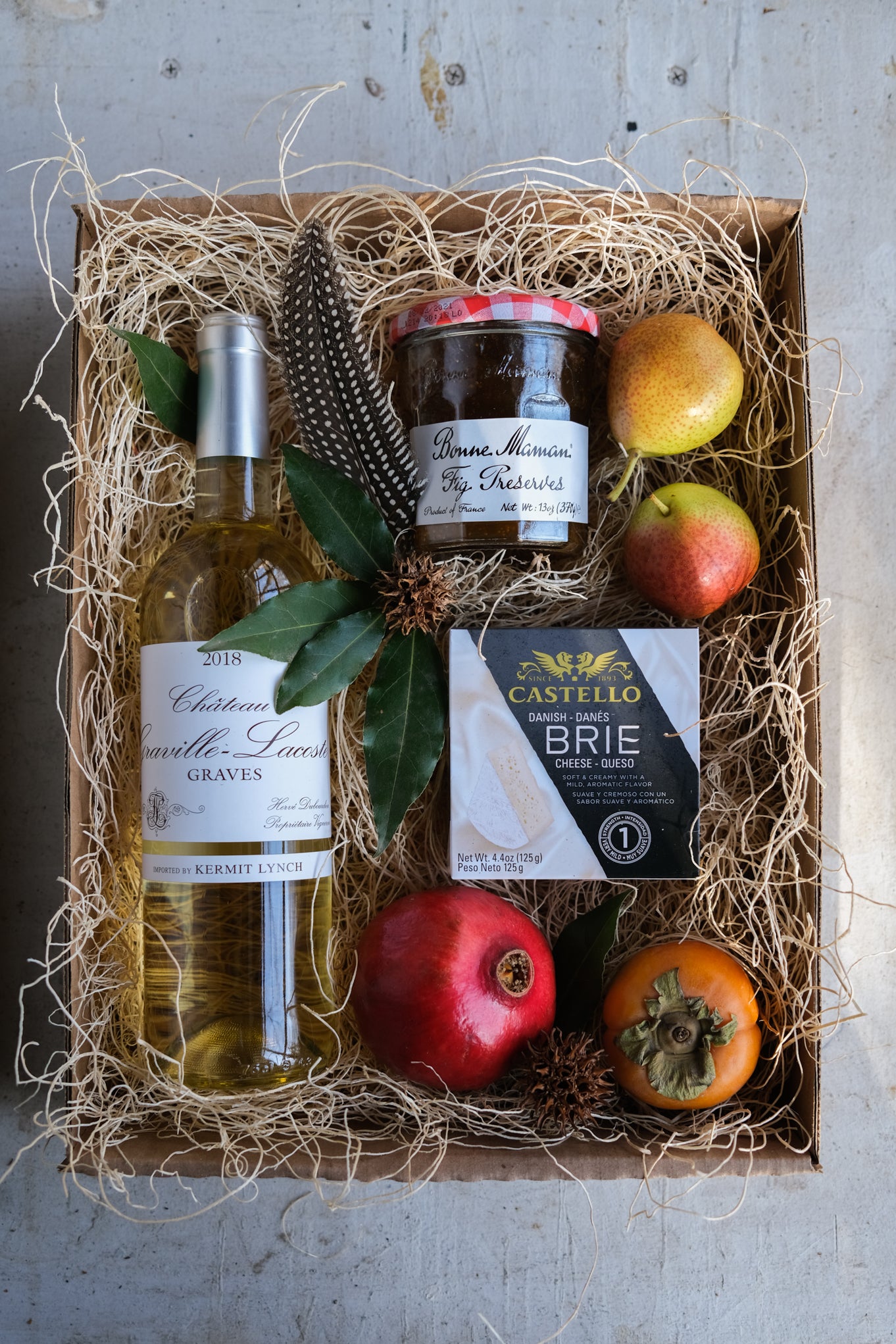 White Wine and Cheese Gift Box by