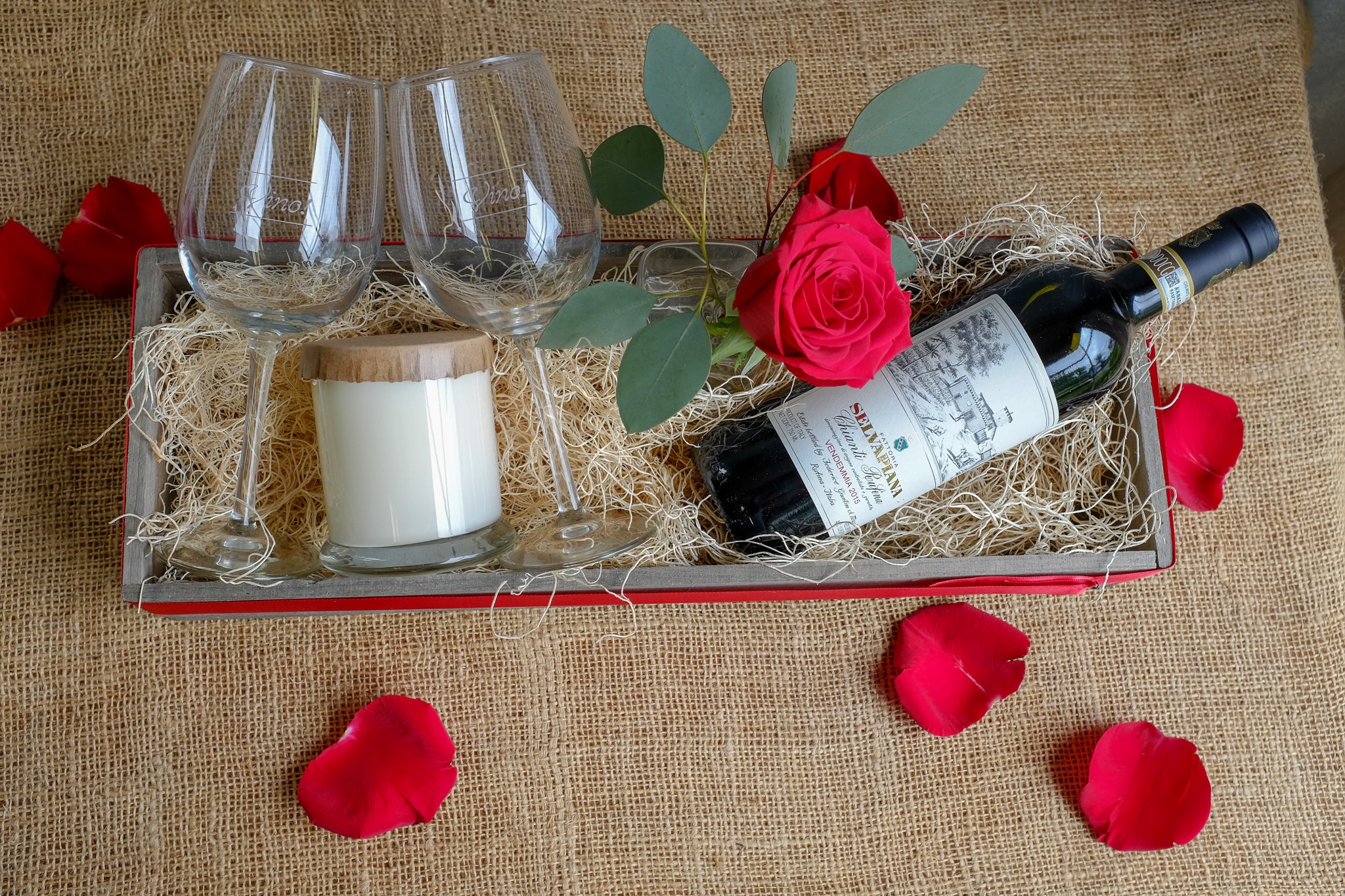 Wine and Candle gift Set