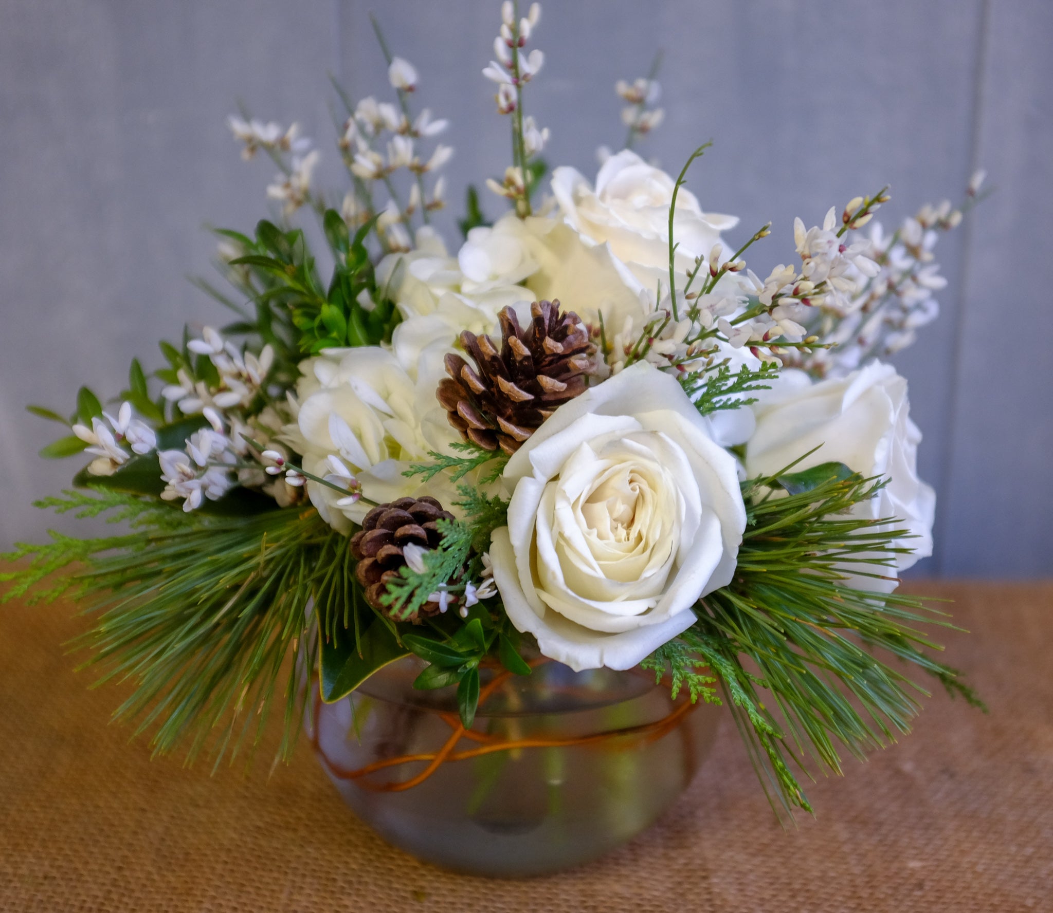 White Winter Flower Arrangement DIY - Songbird