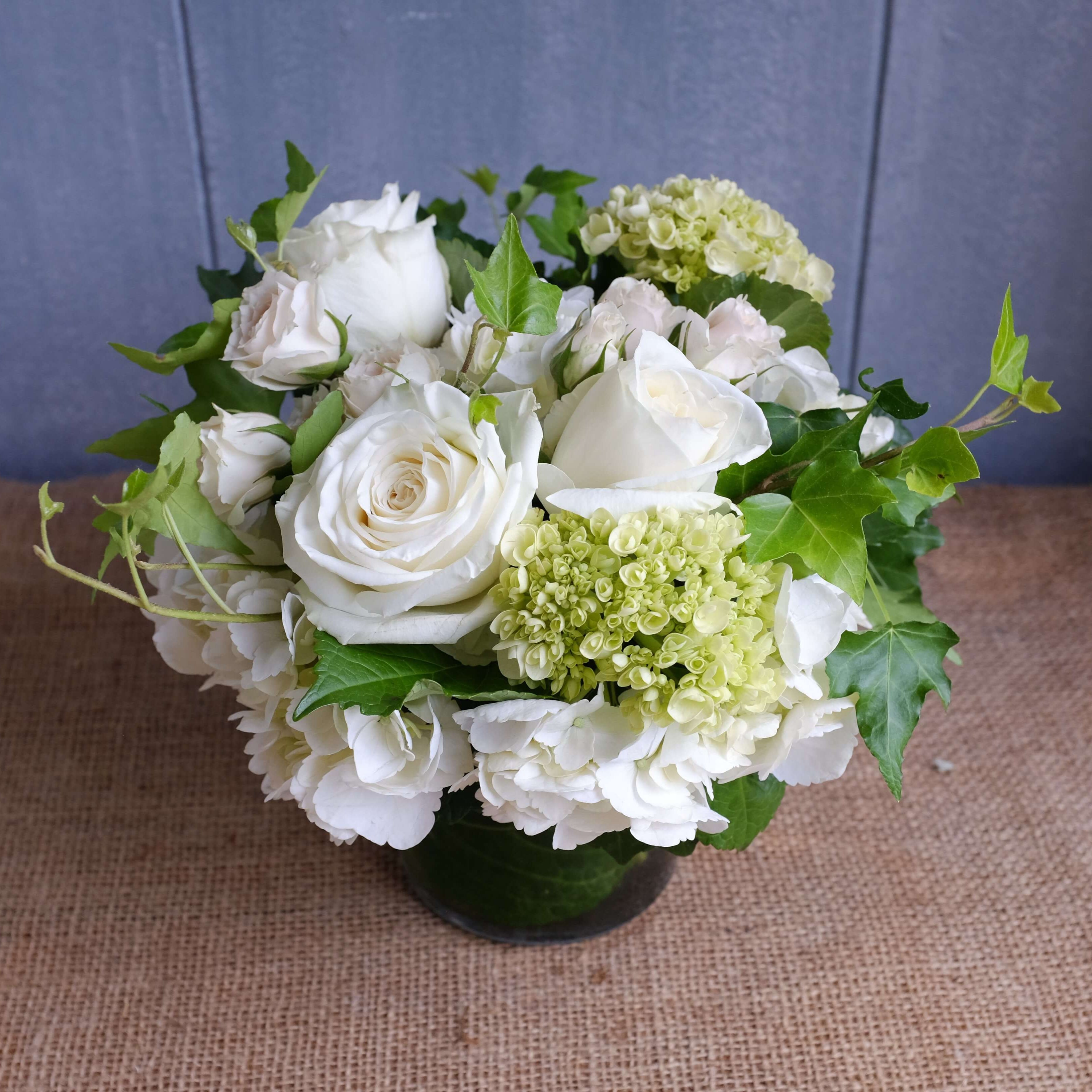 White and Green Flower Design with Michler's Florist in Lexington KY